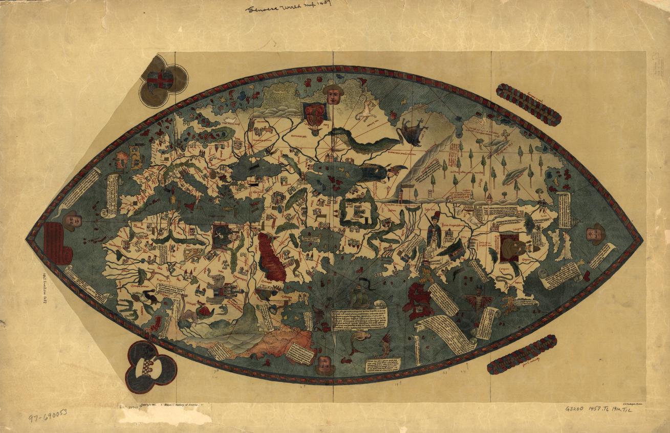 Genoese World Map, 1457