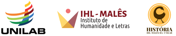 Logos da UNILAB, do IHL e do curso de História