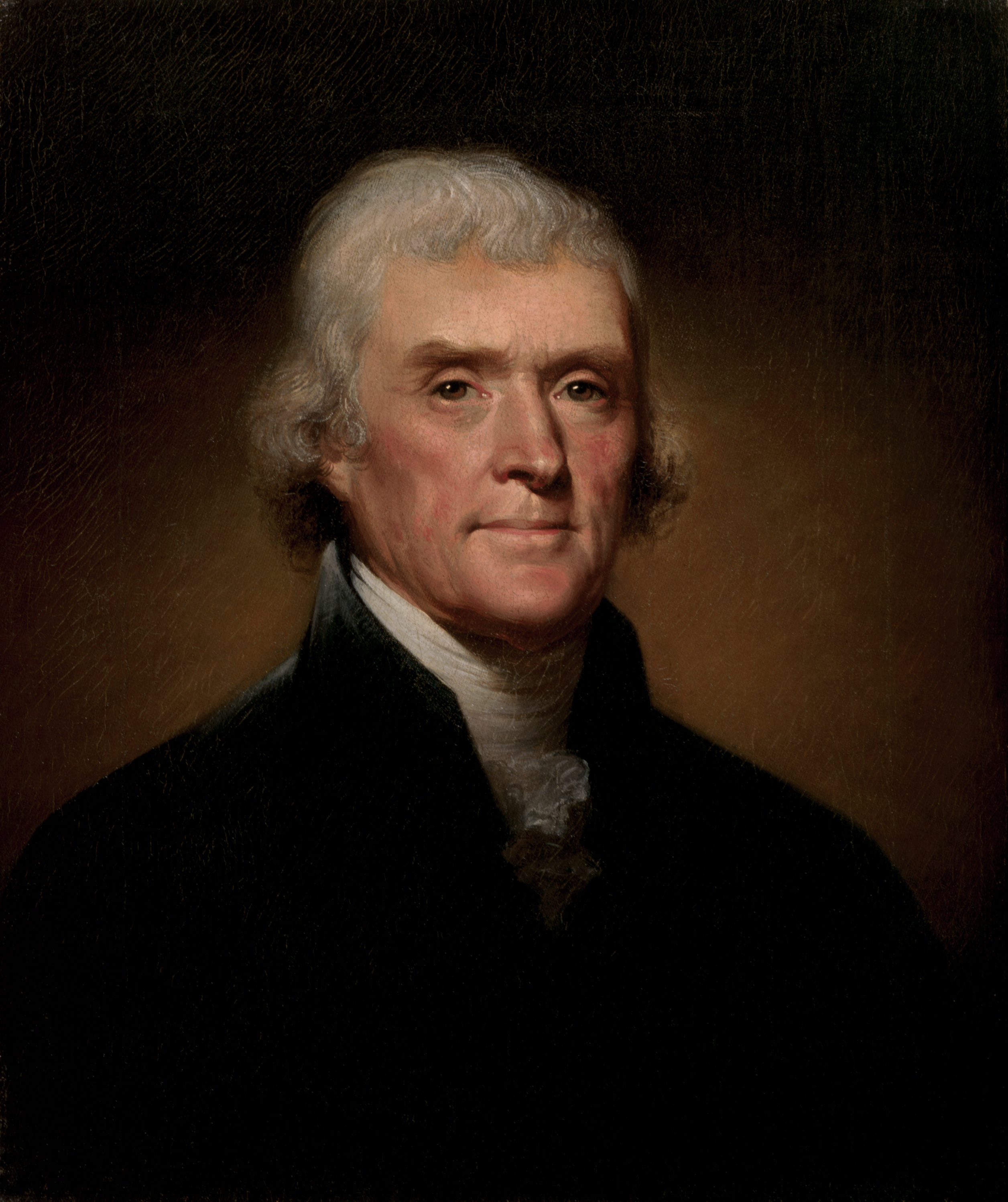 Retrato oficial de Thomas Jefferson por Rembrandt Peale, 1800
